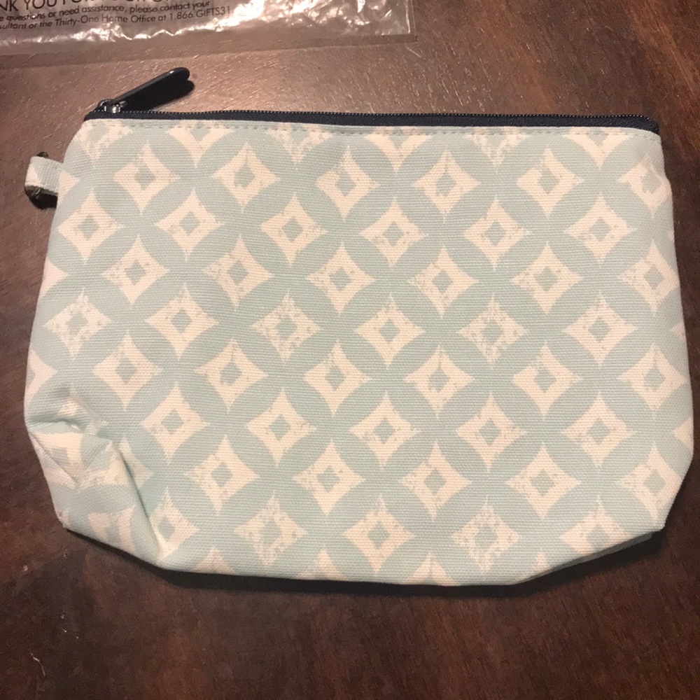 Mini zipper pouch sparkling squares (brand new)